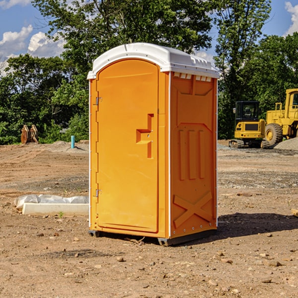 can i customize the exterior of the portable restrooms with my event logo or branding in Clay County IN